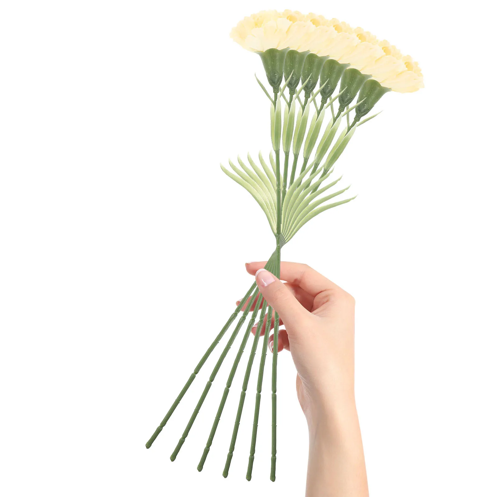 

6Pcs Fake Carnation Artificial Flowers Delicate Floral Stems for Wedding Party Home Decor Mother's Day Celebration Gift