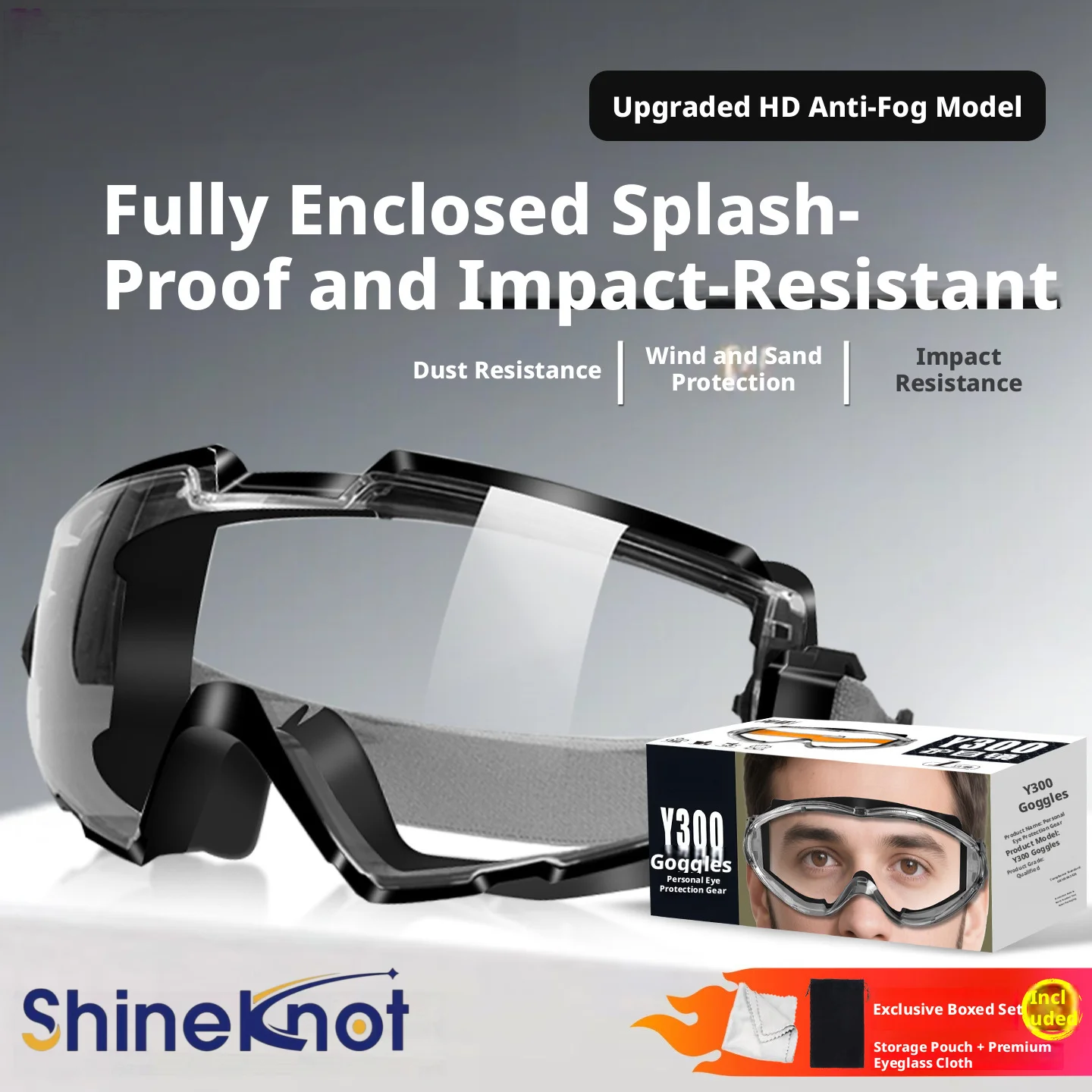 SHINEKNOT Protective Goggles For Industrial Cutting Labor Protection Splash Prevention Dust Prevention And Fog Prevention