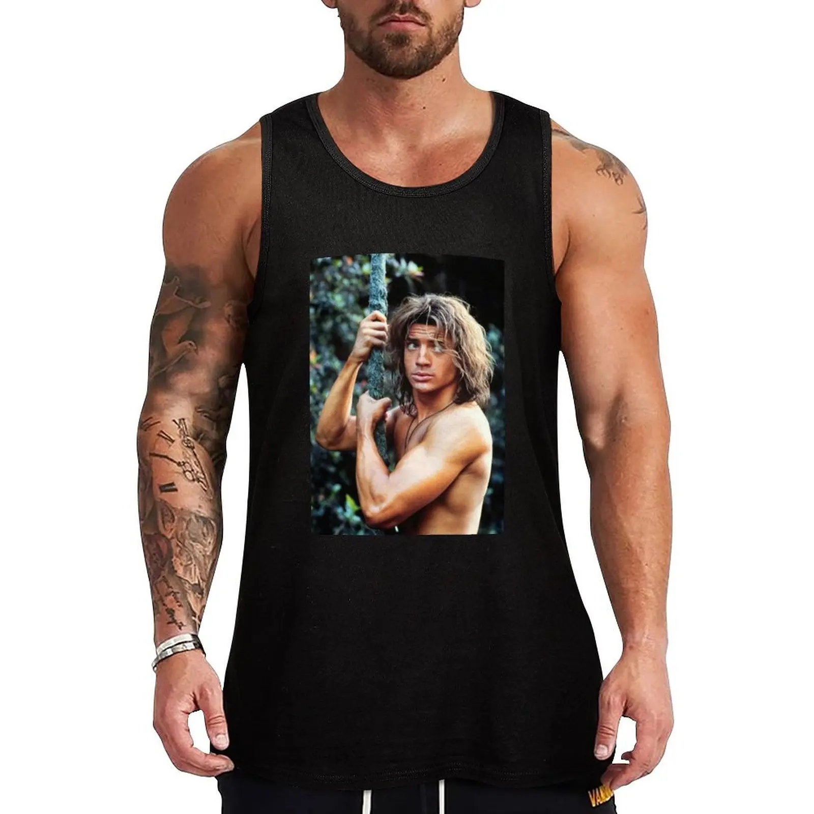 

brendan fraser actor Tank Top gym men Men's gym t-shirts Men's t-shirt