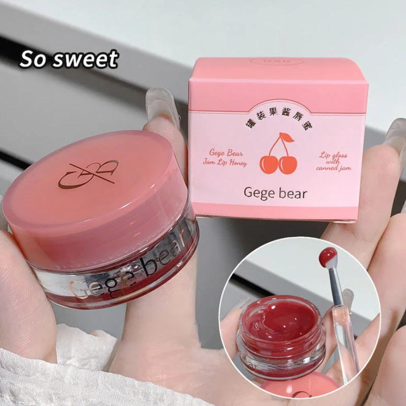 Gege Bear Jarred Jam Lip Gloss — Hydrating Water-Gloss Finish, Plumping Effect, Long-Wearing and Non-Transfer Formula for a Glas image 5