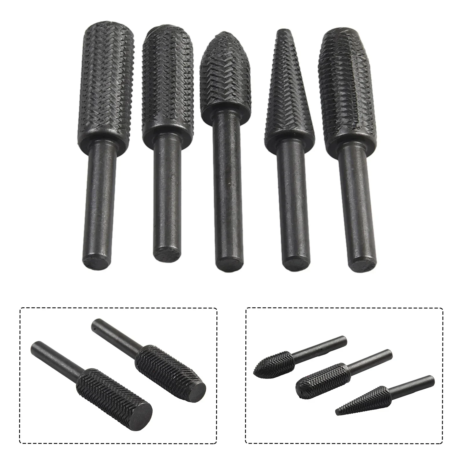 

5Pcs Set Rotary Rasp File Home Garden Power Tools Rotary Tools Steel Workshop Equipment For Metal Derusting Brand New