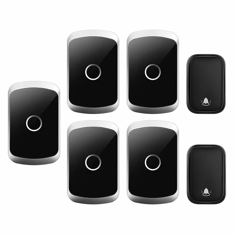 cacazi fa50 auto alimentado impermeavel campainha sem fio com nenhuma bateria smart home door bell chime botao receptor us eu uk pl 01