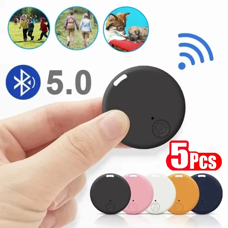 

5 шт., мини GPS-трекер, Bluetooth, уличное устройство против потери, рюкзак для домашних животных, кошелек, отслеживание, двустороннее позиционирование, умный локатор, аксессуары