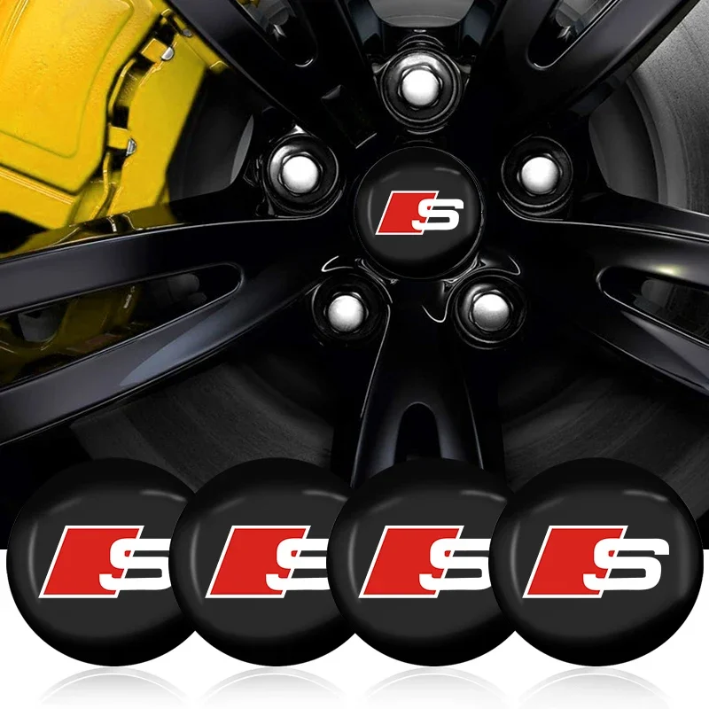 

4pcs Car Wheel Center Hub Cap Emblem Wheel Sticker For Audi sline A3 A4 A5 A6 S7 A8 S3 S4 S5 S6 S7 S8 Q3 Q5 Q7 RS3 RS4 RS5