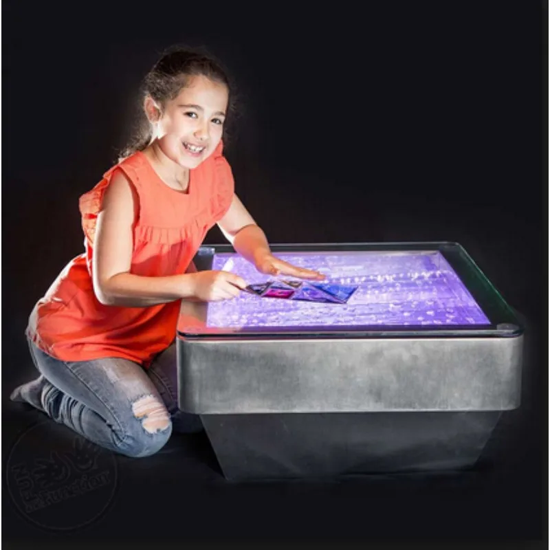Children's Playtable for Sensory Bubble Table for Modern Coffee Table with RGB Light Emitting Diode