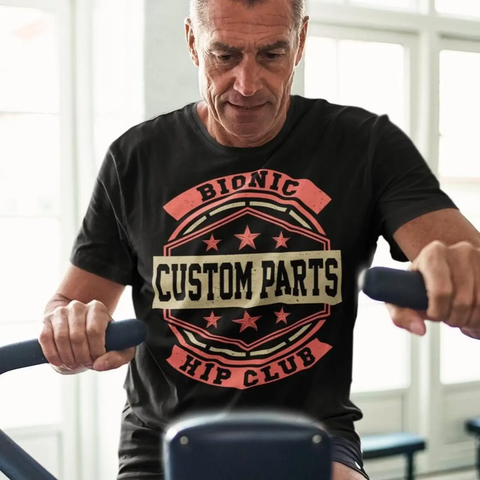 Bionic Hip ReplacemenT T Shirt Recovery Post Surgery Orthopedic Surgeon Physical Therapist vintage Washed homme Stretched