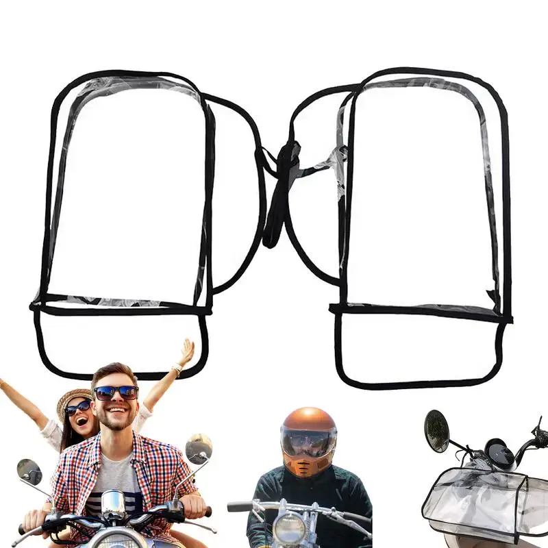 waterproof Handlebar Mittens motorcycle large rain cover Transparent Windproof Handlebar Mittens winter riding Handle Cover