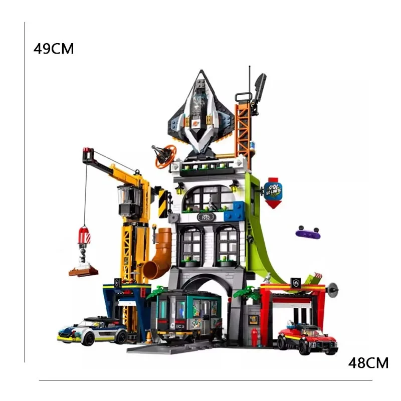 2025 MOC 60473 The City Tower Battle Model Building Blocks 1941pcs Architecture Bricks Street View Toys for Kids Christmas Gift