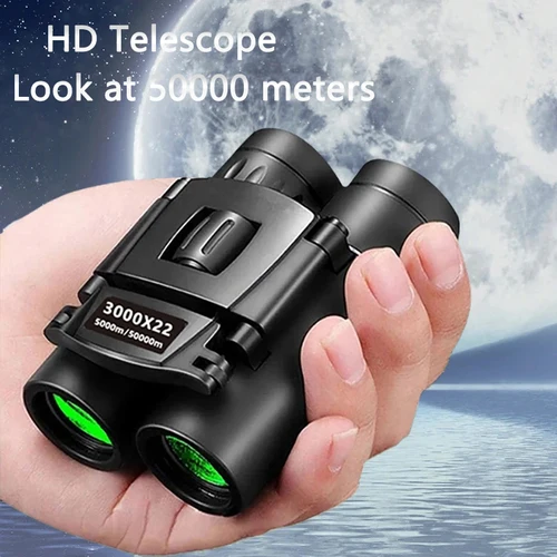 Imagen 1 del producto Binoculares potentes de 3000x22, Mini telescopio plegable de largo alcance de 50000M, óptica BAK4 FMC para Deportes de caza, viajes de acampada al aire libre