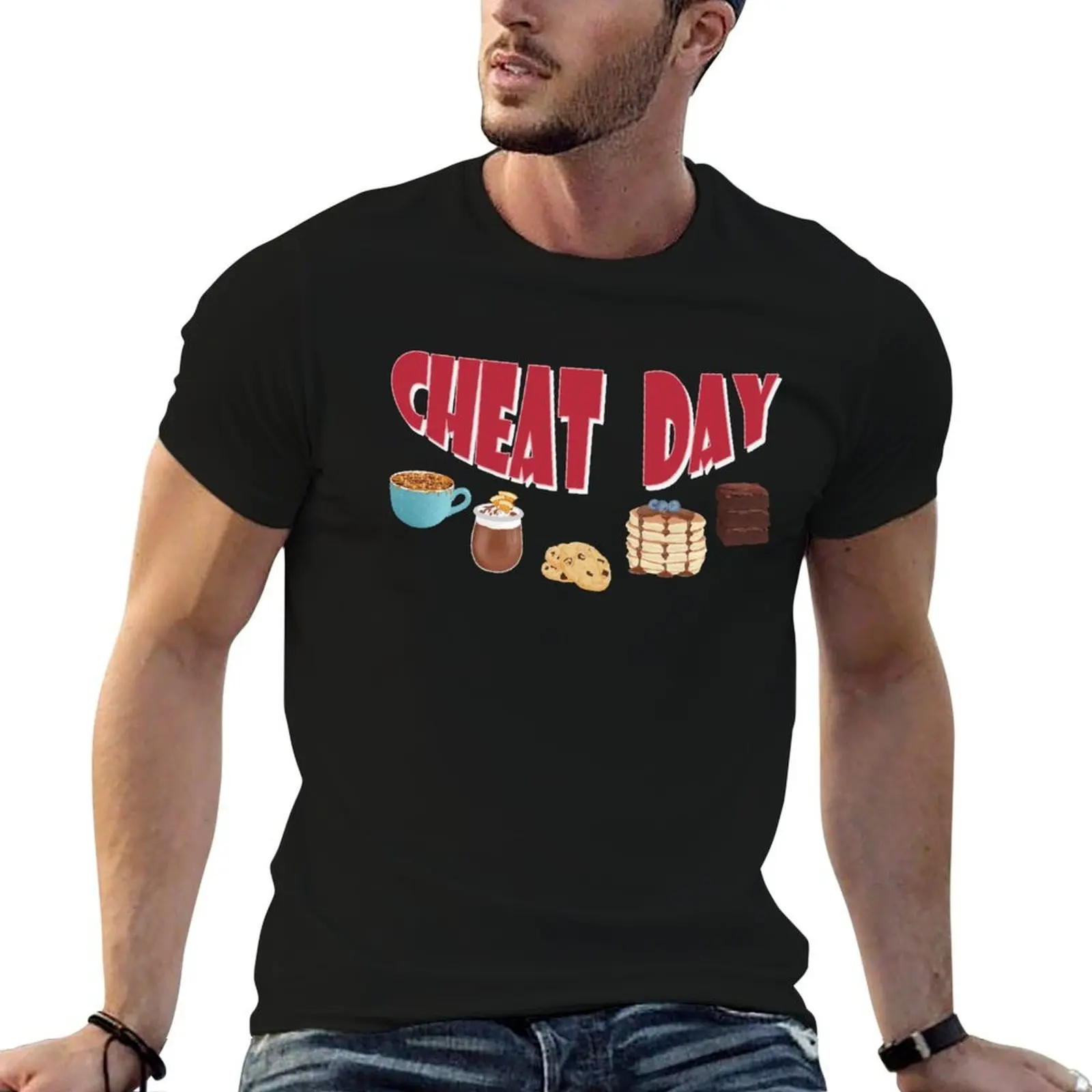 Cheat Day T-Shirt man t shirt cotton high quality man t shirts for men casual mens graphic t shirts T-shirt