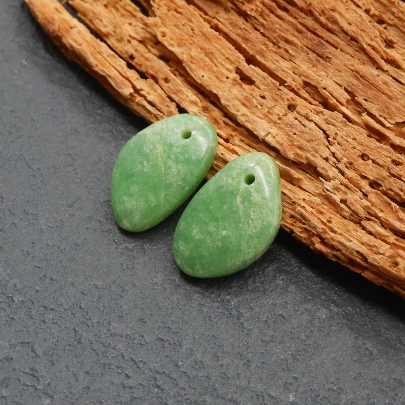 2 قطعة مكونات الكريسوبراسي الطبيعية غير النظامية على شكل الخصبة الأخضر مصفوفة المدخلات السلس لصنع المجوهرات اليدوية #5