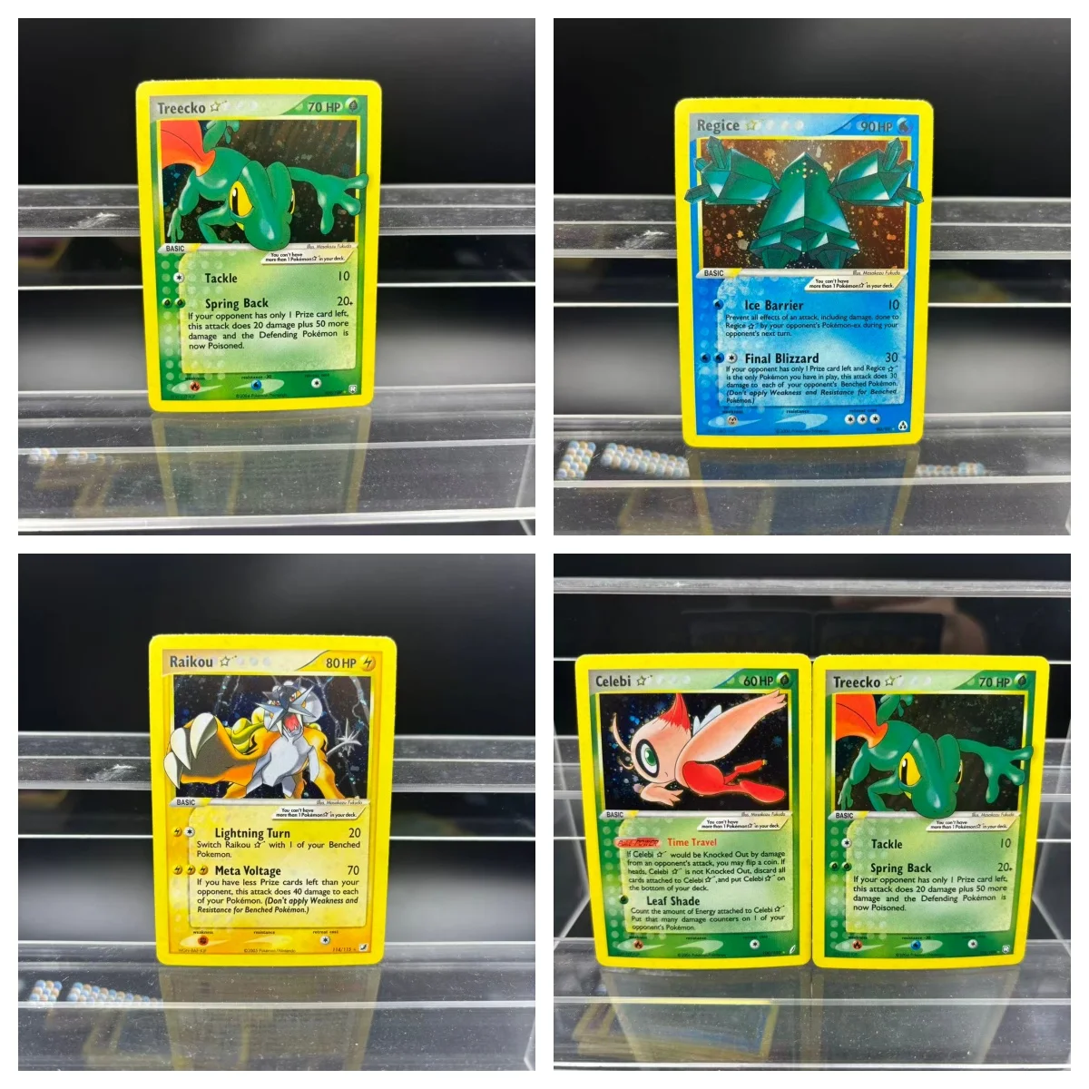 

Коллекционные карты PTCG DIY Star Card Celebi Treecko EN, самодельная одиночная карта, классическая игра, аниме-карта, подарочная игрушка