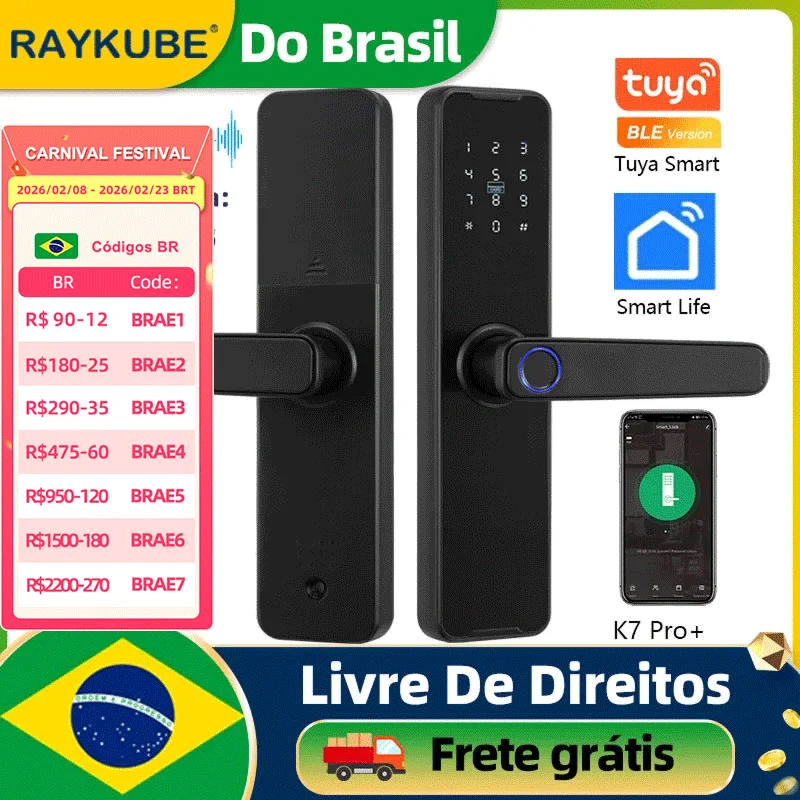 raykube-black-k7-pro-spedizione-dal-brasile-imposta-gratuita-serratura-biometrica-per-impronte-digitali-serratura-intelligente-tuya-app-sblocca-serratura-senza-chiave