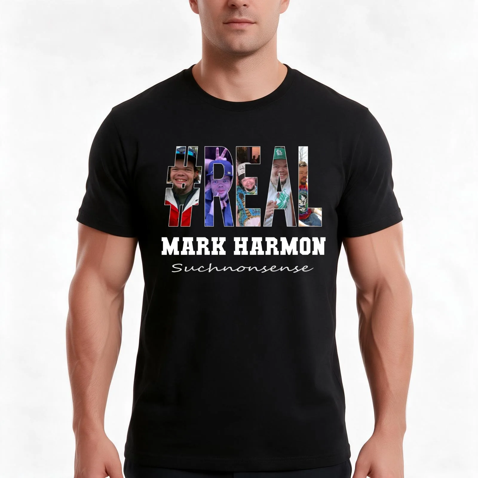 #real mark T-Shirt, Summer Casual Cotton Tee, Oversized Streetwear Tops, Vintage Graphic Print, Loose Fit Short Sleeve