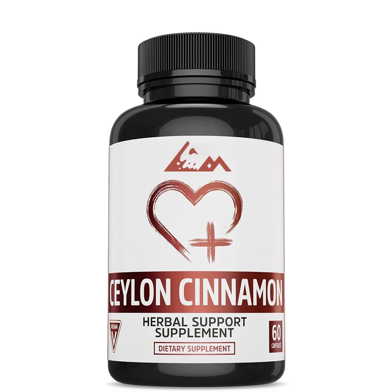 Zhou Ceylon Cinnamon | Apoya la salud del corazón y la movilidad de las articulaciones | Canela genuina de Sudáfrica | 60 cápsulas