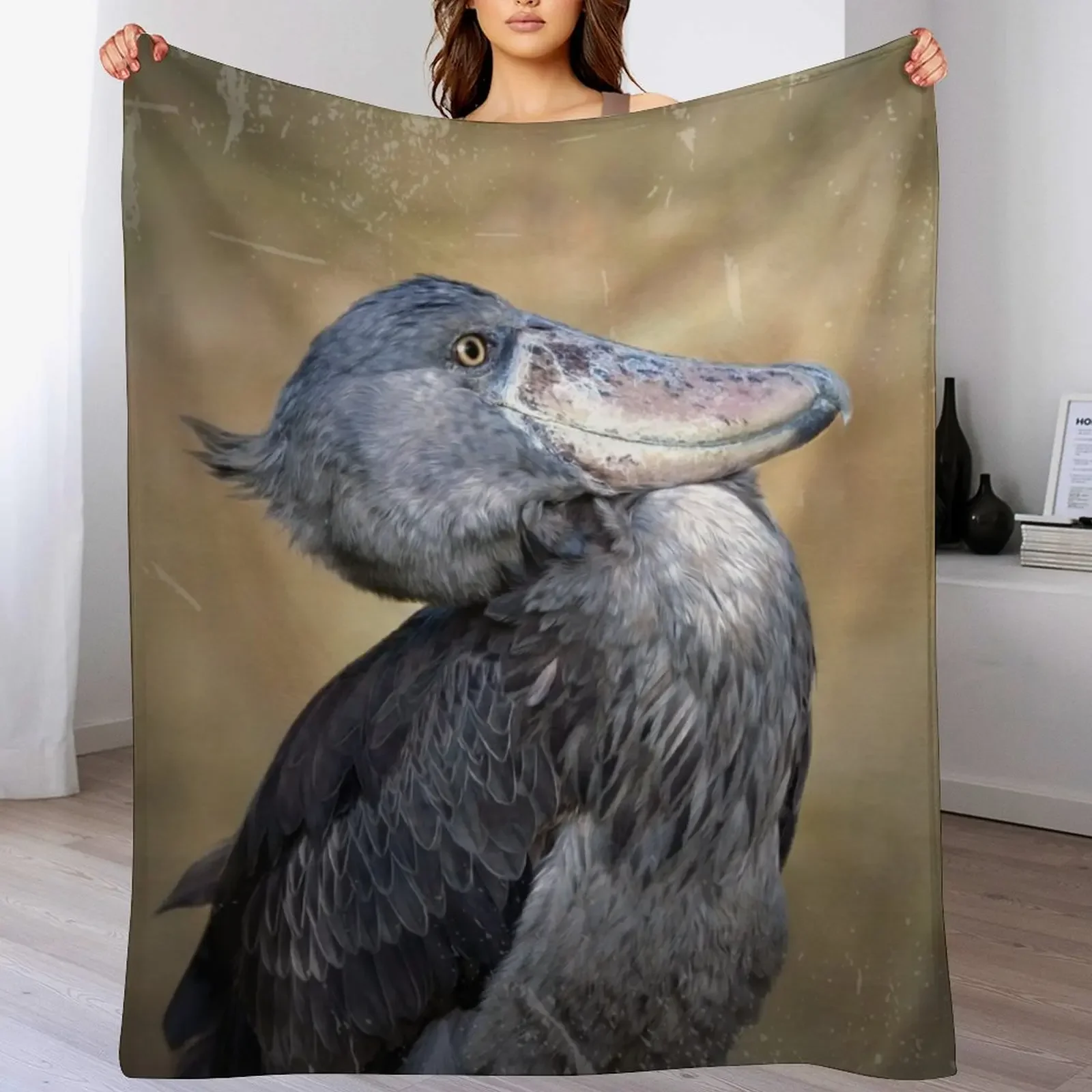 

Shoebill Stork Throw Blanket Bed Polar Sofa Soft Big Blankets
