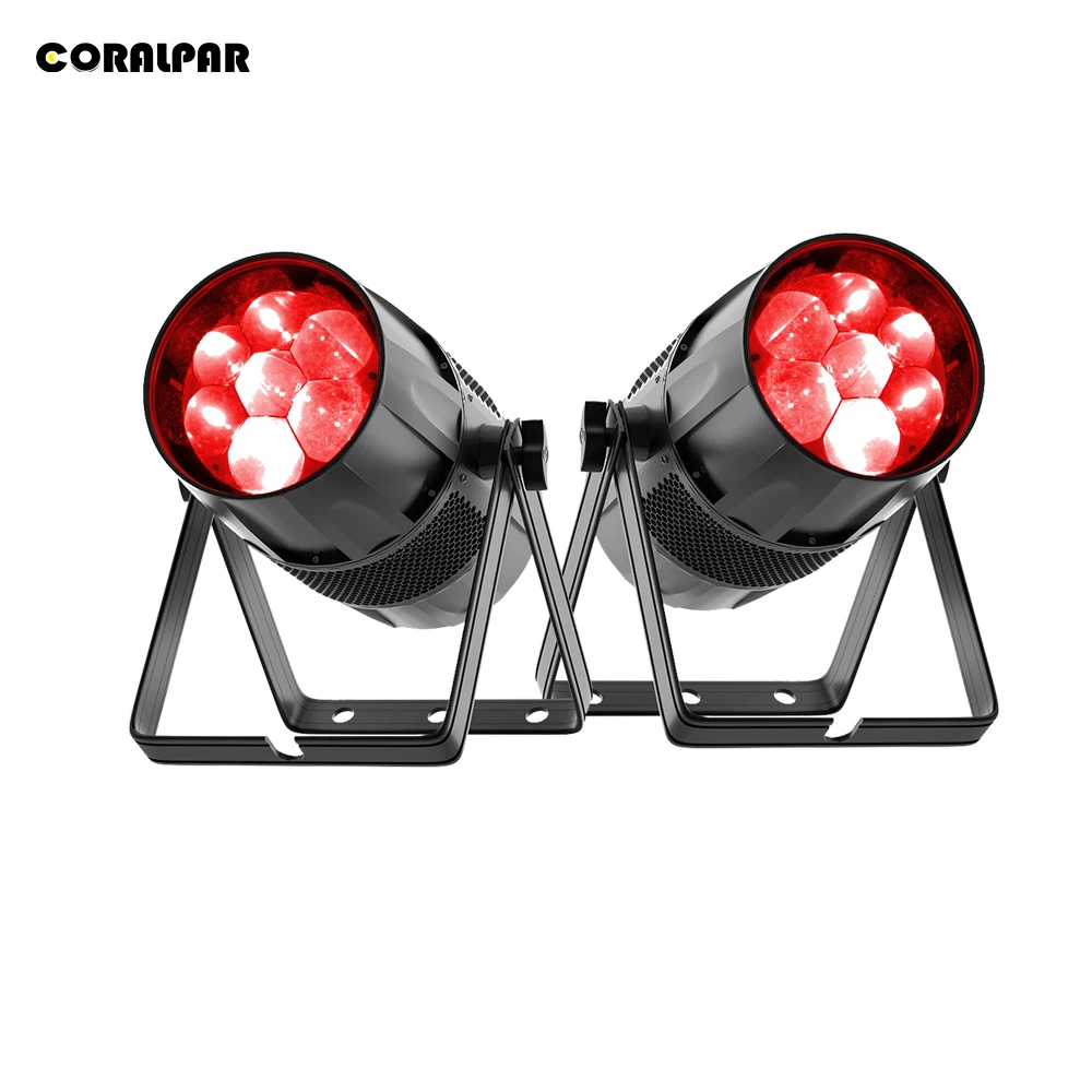 coralpar ip65 a prova dip65 agua led zoom lavagem par 7x40w rgbw abelha olho iluminacao efeitos estroboscopicos para dj discoteca casamento boate teatro 01