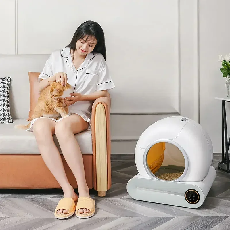 EU Warehouse Lowest Price APP Control Intelligent Smart Self Cleaning  Box For Cats Automatic Cat Toilet  Box