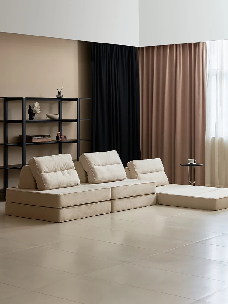 Sofa tofu block Nordic living room small apartment module movable combination sofa bed