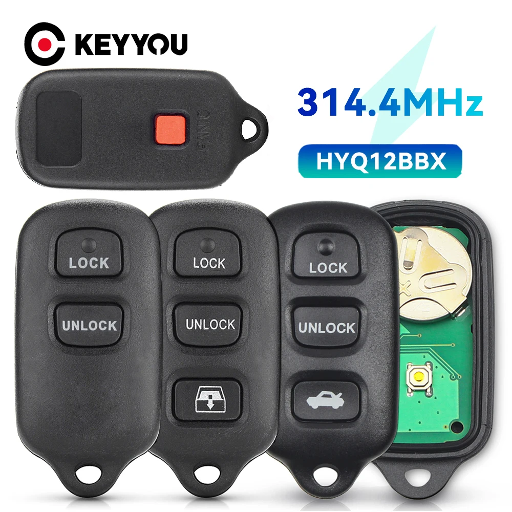 KEYYOU Remote Control Car Key 314mhz HYQ12BBX For Toyota Tundra Celica Highlander Camry Solara Corolla Yaris Sienna Echo FJ RAV4 view 2