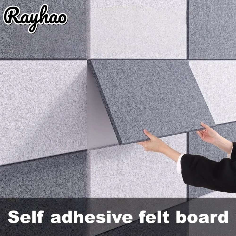 

High-Density Felt Soundproof Wall Panels Reduce Echo Noise for Bedroom Office Home Studio Enhance Absorption Soundproof Panels