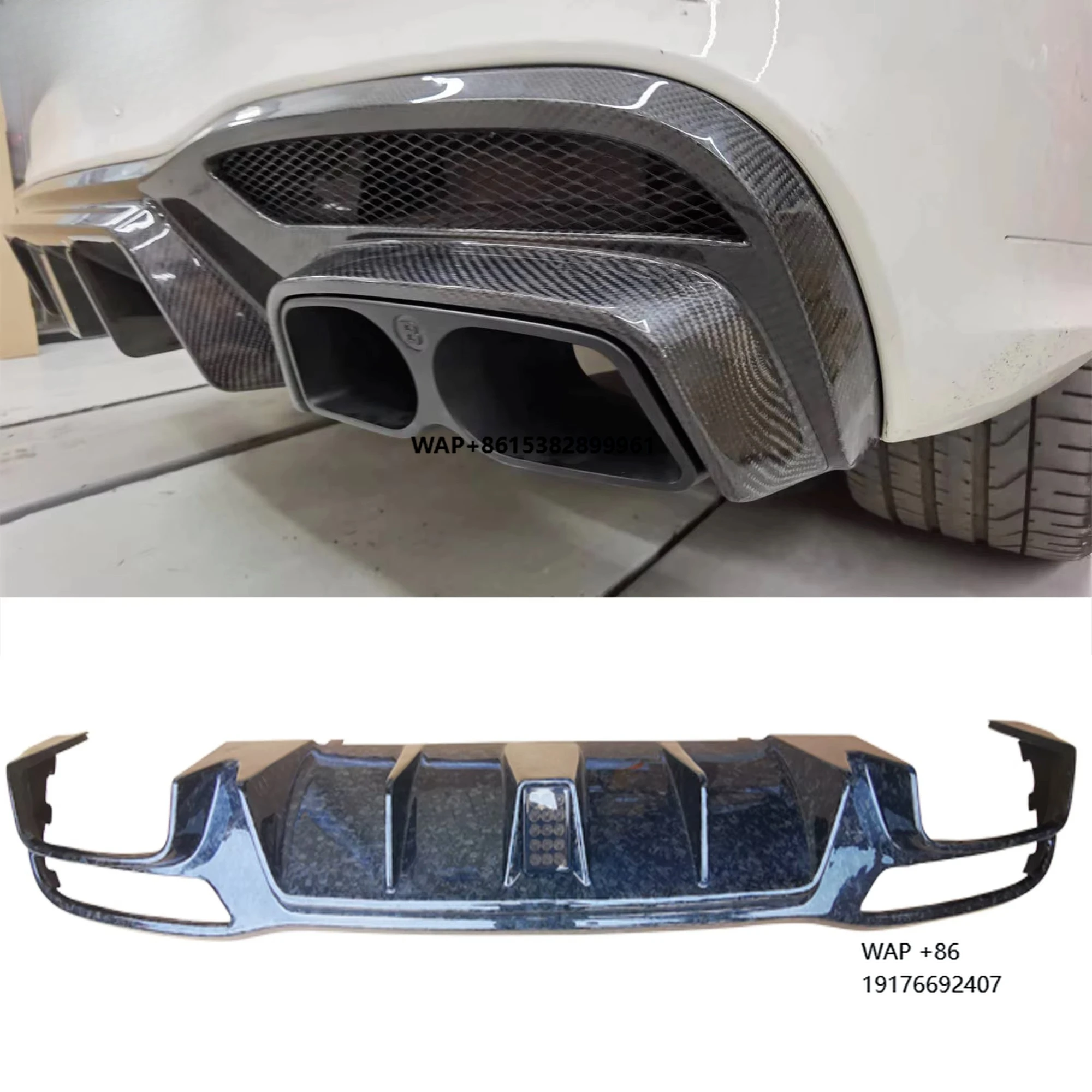 

High Quality Bs Style Forged Carbon Fiber W166 Rear Diffuser For Mercedesbenz Gle Class Suv Coupe W166