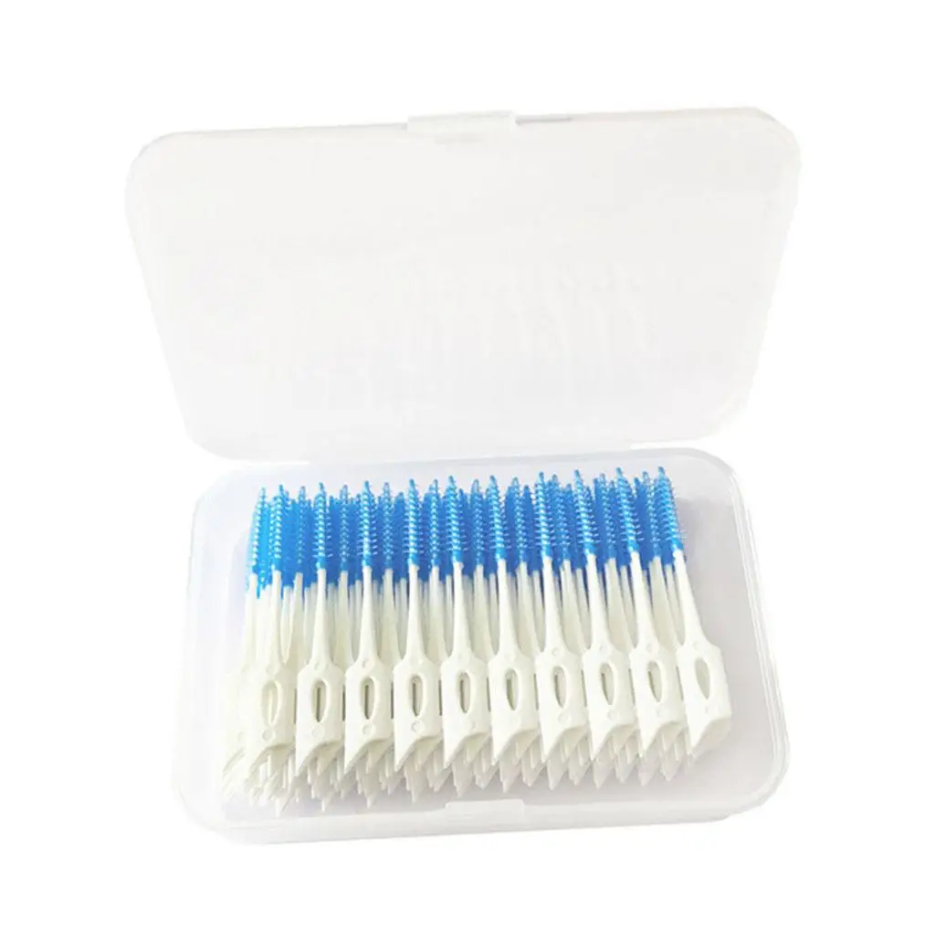 

160 Pcs Interdental Brush Toothpick Toothpick Sticks - Blue, 8.5CM