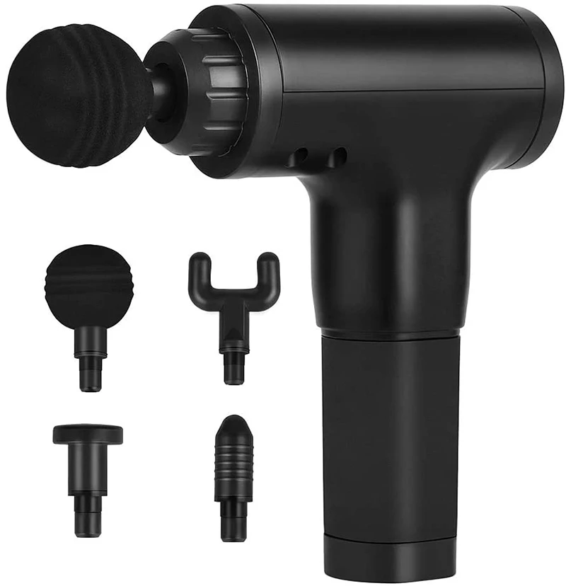 

Пистолет для массажа мышц с регулируемой скоростью для шеи и спины, массаж мышц всего тела, пистолет для глубокого массажа тканей