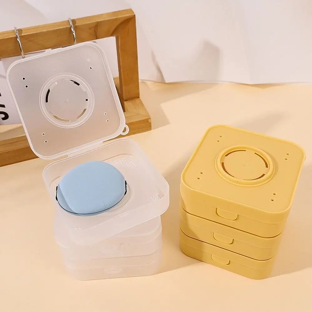Portable Powder Puff Storage Box Multiple Pores Breathable Empty Box Dust-proof Packaging Box Large Powder Puff Box Makeup Tools