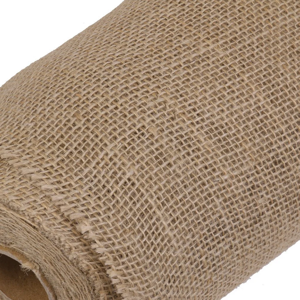 

10M Brown Burlap Table Runner Jute Fabric Rustic Wedding Decor Vintage Hessian Cover Dining Event Decoration Home Textile