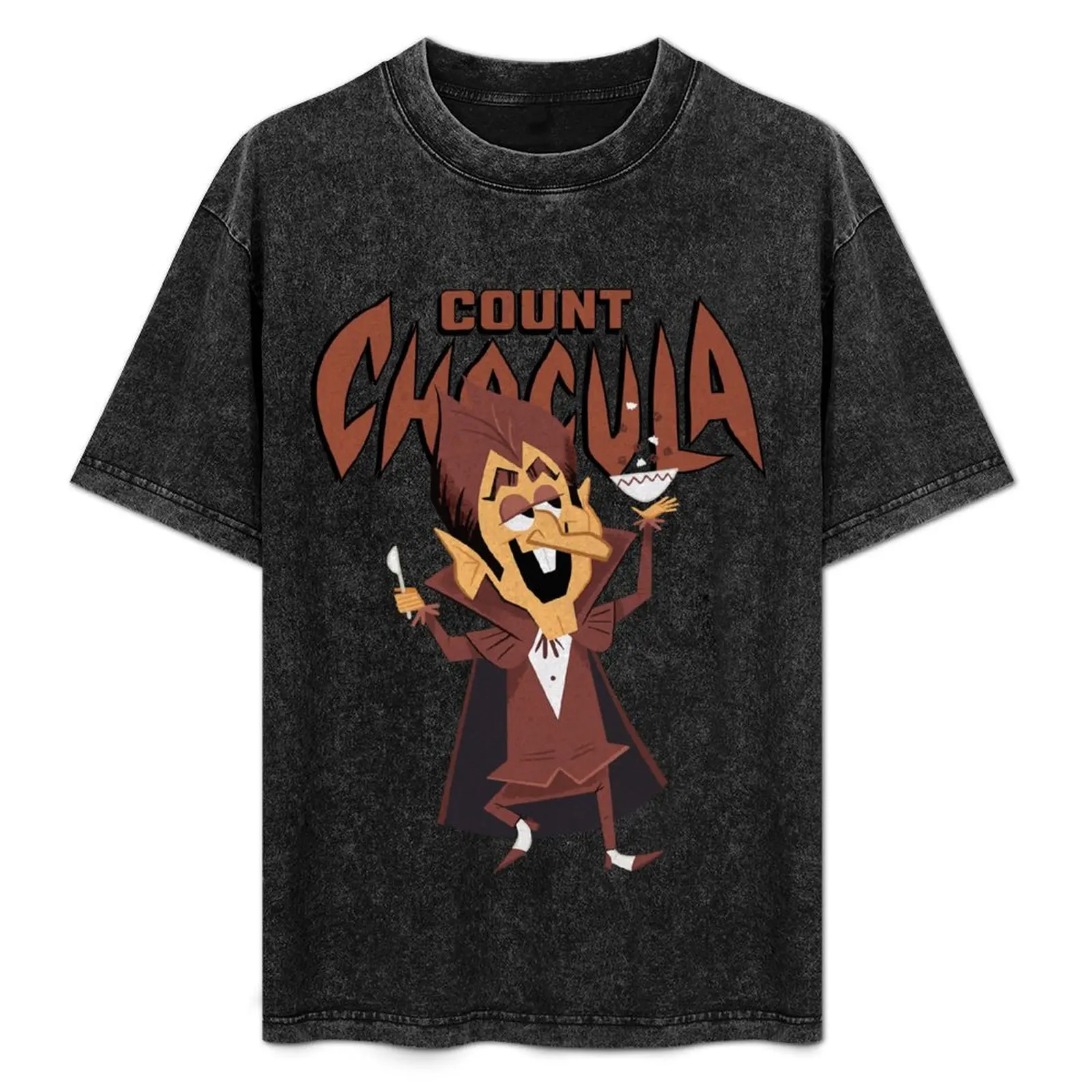 Classic 70s Count Chocula Monster Cereal Mascot and Logotype Sticker T-Shirt topping T-shirts oversize mens designer clothes