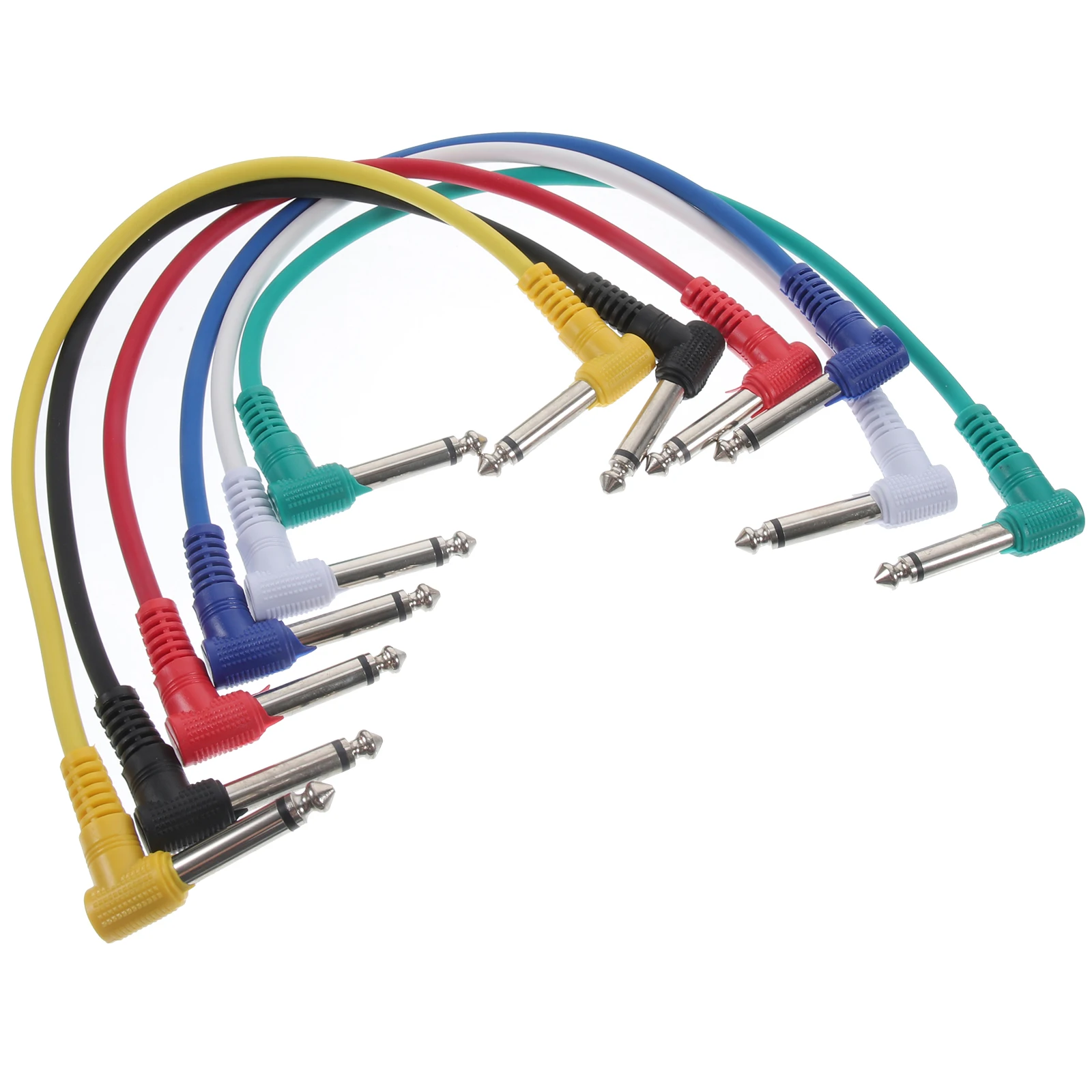 

6 Pcs Effect Cable Effector Guitar Cables Parts Pedal Musical Instrument Pvc Patch Guitars Adapter Cord