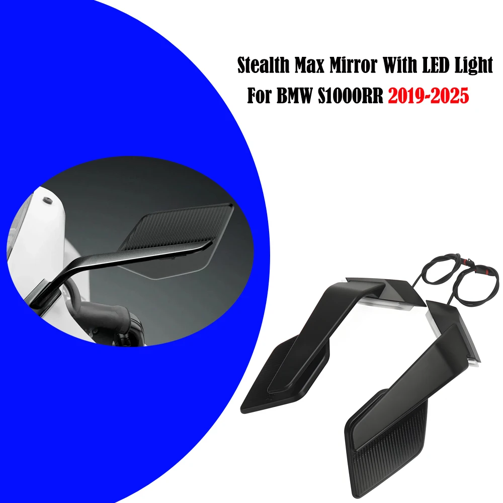 

New Motorcycle Rearview Rear View Side Mirrors With LED Turn Signal Light For BMW S1000RR S1000 RR S 1000 RR 2019-2025