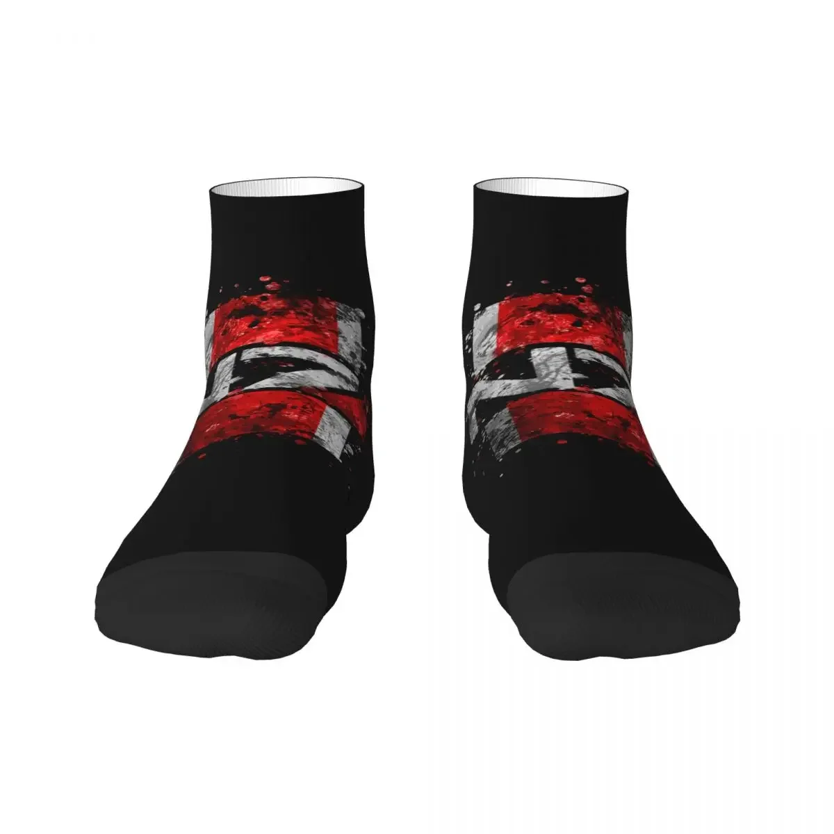 Cool Mass Effect N7 Emblem Splatter Socks Men Women Warm 3D Print Alliance Video Game Basketball Sports 