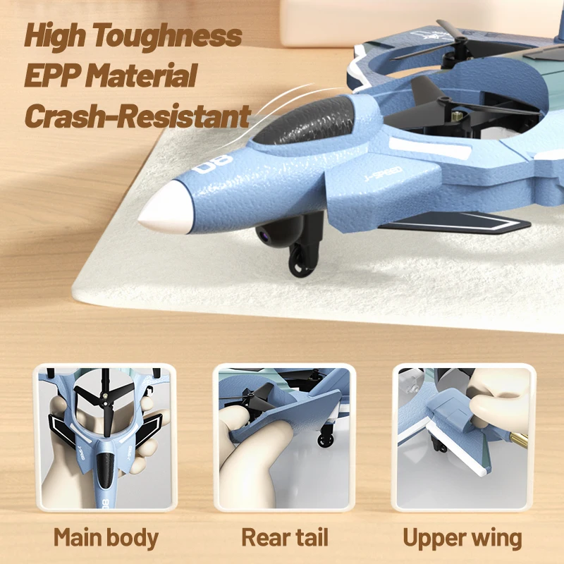 2.4GHz 4Channel 360 Roll RC Foam Plane H121 EVA RC Drone Glider Foam Plane Fixed Wing RTF Fixed Height Model Aircraft Kids Toy