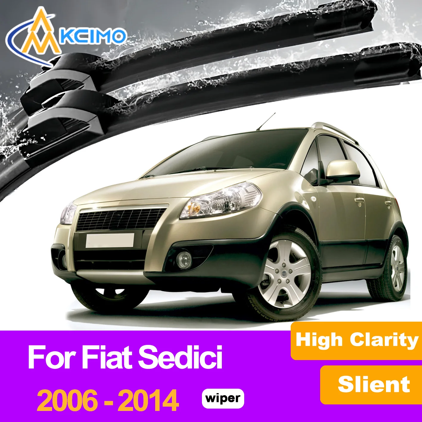 

2Pcs Front Windshield Wiper Blades For Fiat Sedici 2006-2014 Suzuki SX4 Windscreen Window Car Accessories