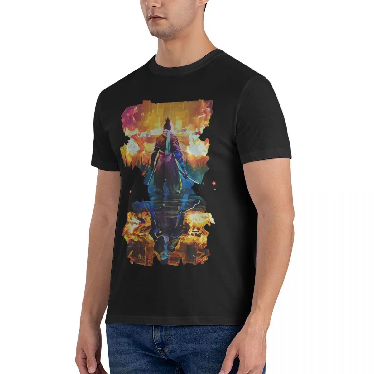 Amazing Men T Shirts Sekiro Shadows Die Twice Awesome Tees Short Sleeve Crew Neck T-Shirt Pure Cotton Printing Clothing