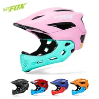 BATFOX, casco de bicicleta de cara completa para niños, barbilla desmontable, Scooter para niños, monopatín, cascos de bicicleta de equilibrio, equipo deportivo de seguridad en ciclismo