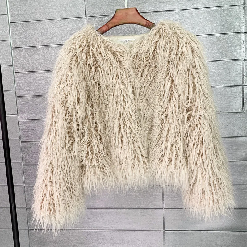 DEAT Fur Imitation Fur Coat Korean Version Pure Color Beach Wool Women's Short Coat Straight 2026 Winter Wram Jackets 11A06487