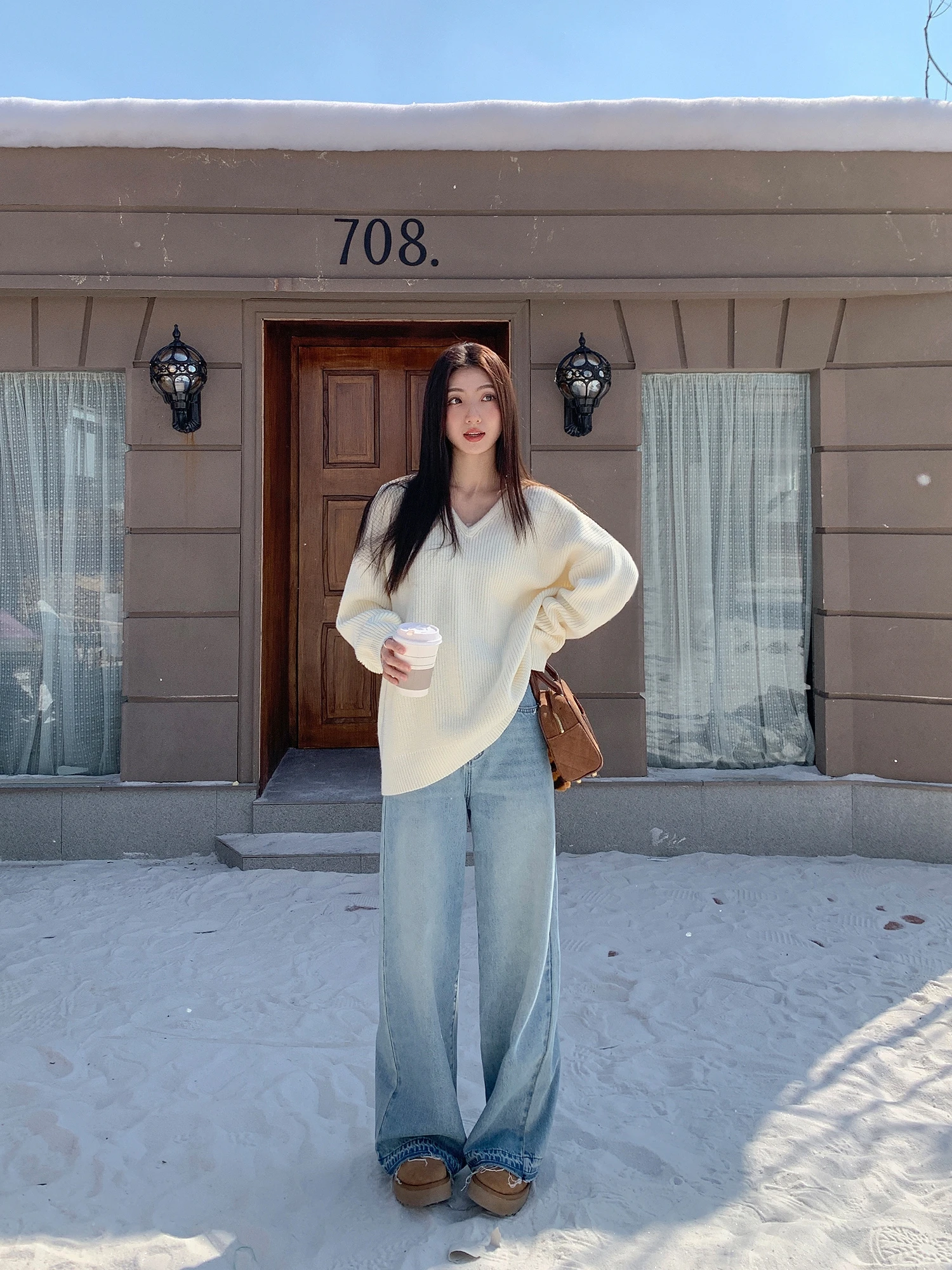 

Джинсы с высокой талией, свободного прямого кроя, синие, повседневные, женские летние джинсы с широкими штанинами, свободного кроя