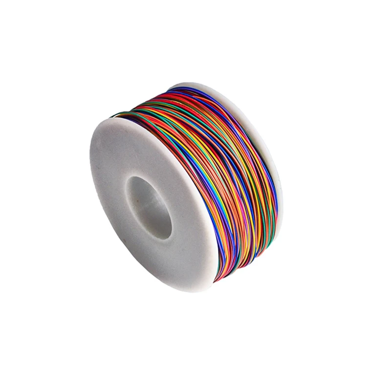 8 Colors 30AWG Wire Wrapping Wire B-30-1000 UL1423 0.25mm Tinned Copper Solid PVC insulation Cable Jumper Insulation 250m