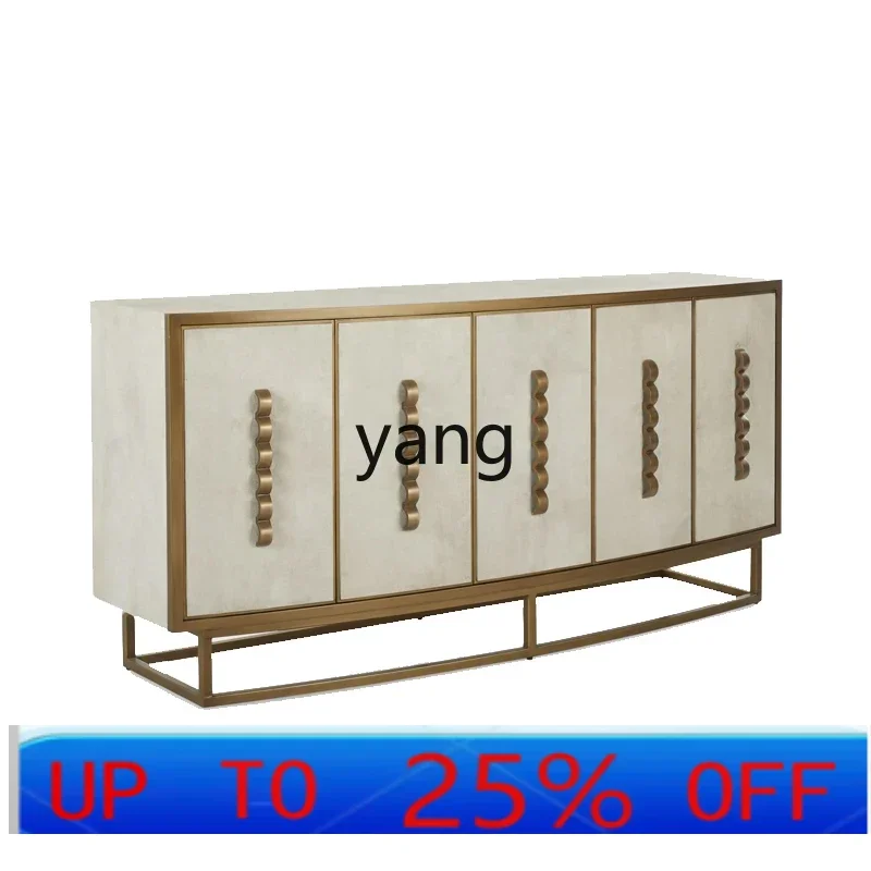 

LTT Living Room Decoration Retro Distressed Curved Dining Side Locker