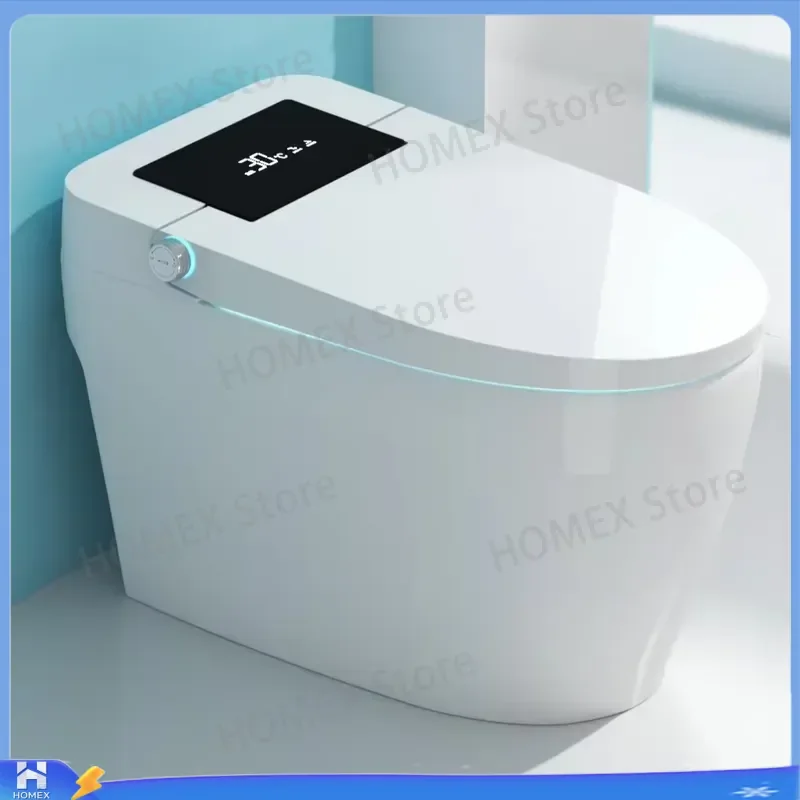 Modern Electric Smart Toilet Automatic Flushing Intelligent Bidet WC Bathroom Sanitary Ware Heated Seat Remote Control