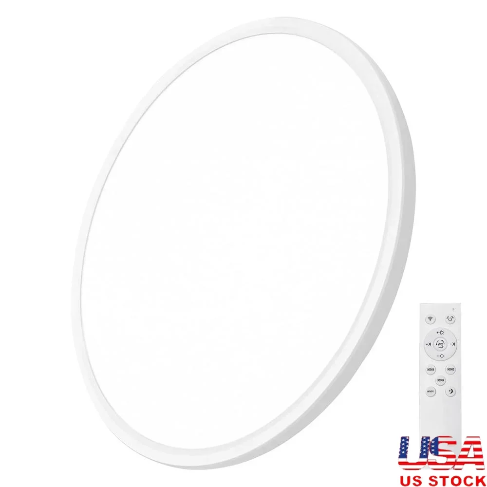 Dimmable LED Flush Mount Ceiling Light 43W 3200LM Stepless CCT Remote Control Slim Design Energy Efficient Indoor Lighting