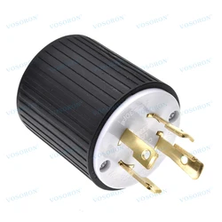 L14-30P 30 Amps 125/250V 4 Prong Generator Twist Locking Plug Connector Male Receptacle