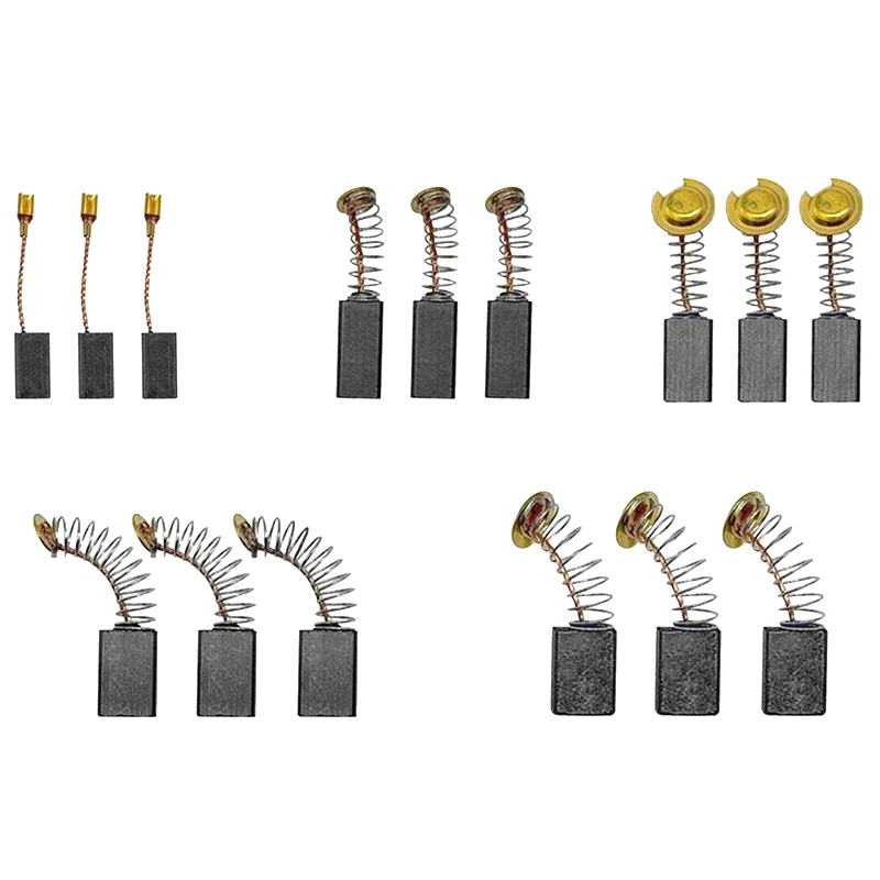 50Pcs Carbon Brush Replacement Kit, Durable Motor Carbon Brushes for Electric Drills, Sanders, Grinders & Power Tools