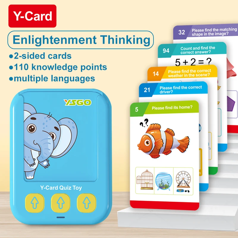 Tarjetas Flash parlantes de aprendizaje educativo para niños y niñas, máquina de lectura de aprendizaje preescolar, inglés, ruso, español, árabe,