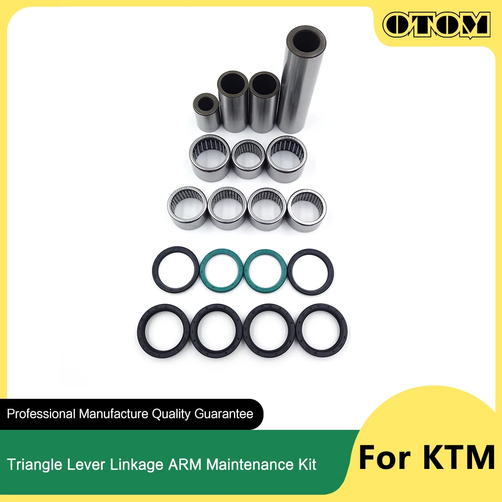OTOM Motocyklowy trójkątny łącznik dźwigni Zestaw konserwacyjny Łożysko tylnego amortyzatora Tuleja uszczelniająca wahadłowego Do KTM SXF FC 250 350 450