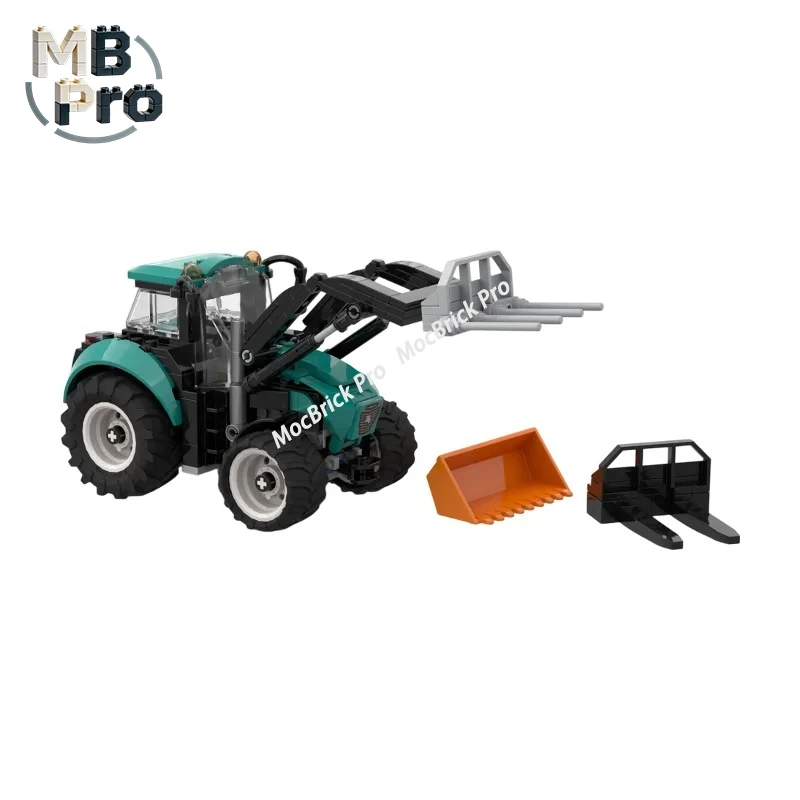 

City Tractor Expansion Pack MOC Assembly Bricks, Agricultural Equipment Upgrade for Decoration