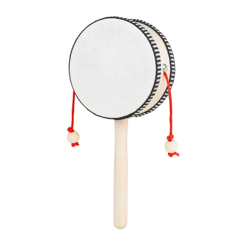 

Детская деревянная погремушка, барабан, музыкальная игрушка, ручная роспись, погремушка, барабан, музыкальная игрушка